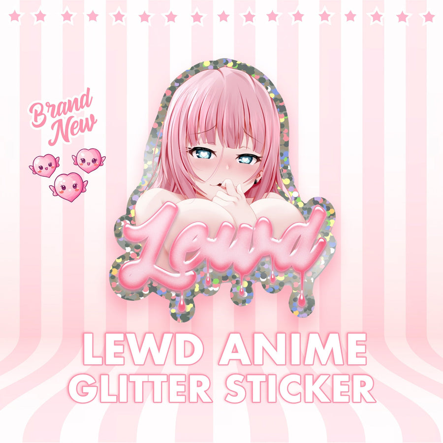 Kawaii Glitter Sticker Holographic Anime Decal | LewdFashion