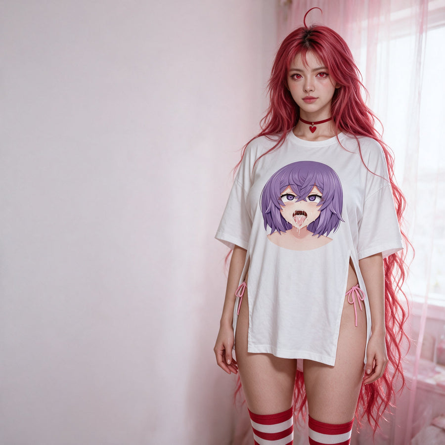 Ahegao Underboob Side Peek Top | LewdFashion