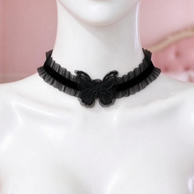 Flutterbite Lace Choker