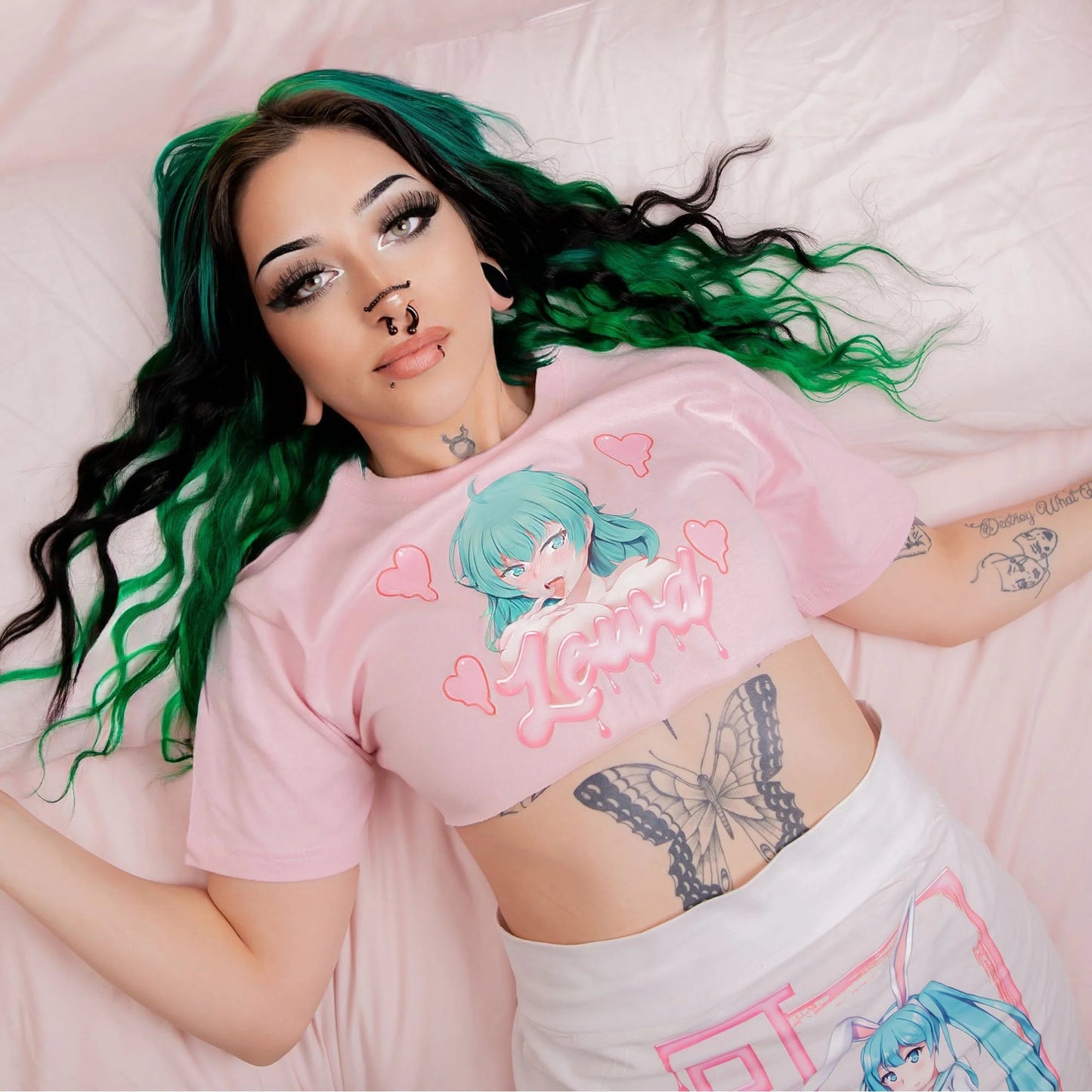 Anime Girl Pink Crop Top - Lewd Fashion