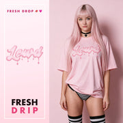 Drippy Bubble Pink Oversized Shirt
