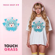 Catgirl White Oversized Shirt
