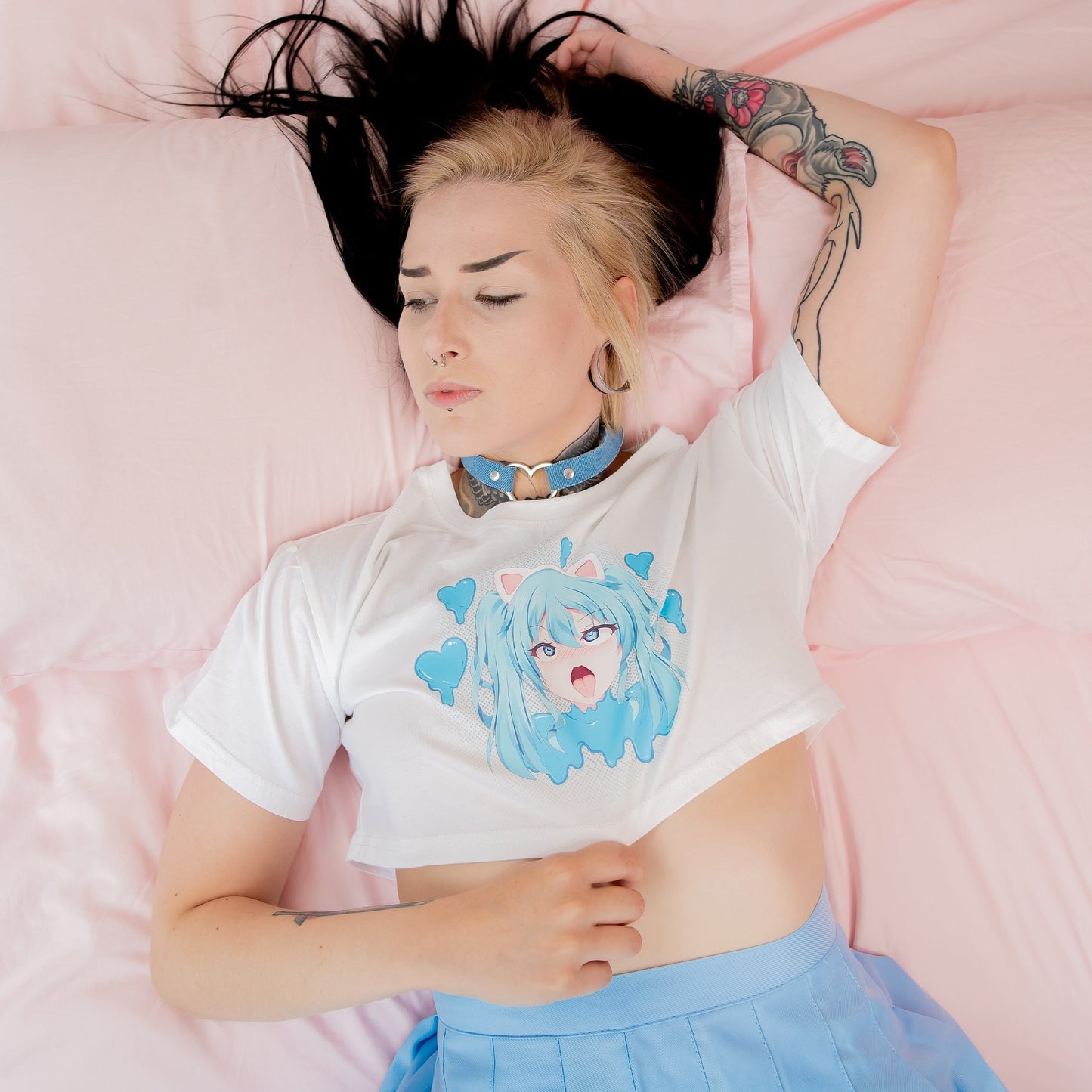 Ahegao Crop Top - Lewd Fashion