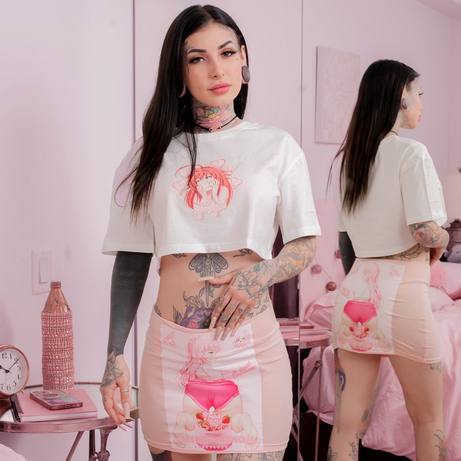 Cake Sitting Mini Skirt - Lewd Fashion