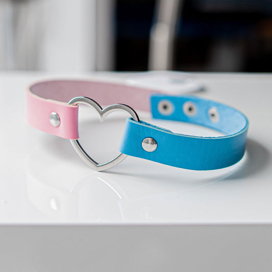 Colorful Heart-Shaped Choker Collar - Lewd Fashion