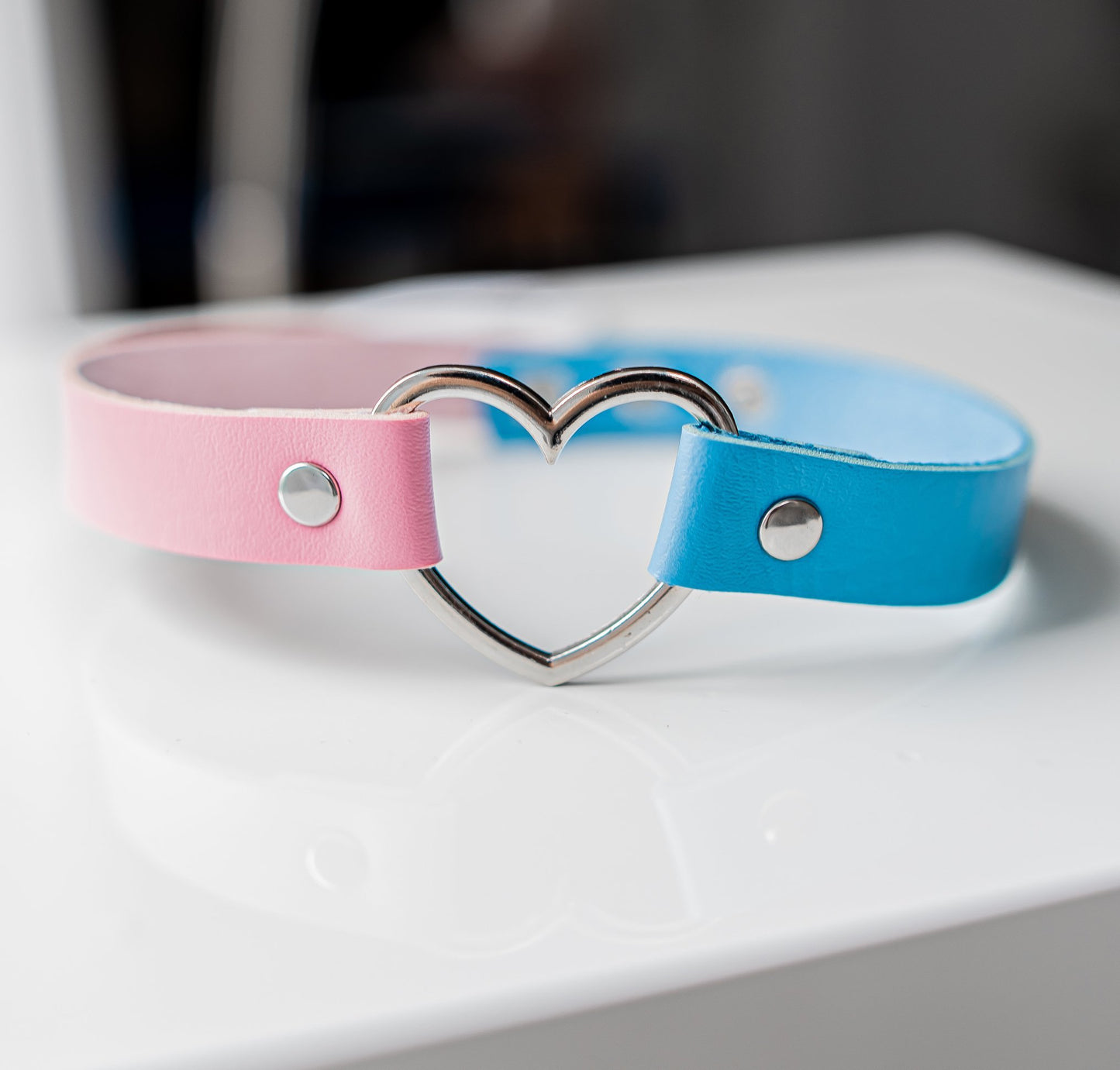 Colorful Heart-Shaped Choker Collar by Lewd Fashion