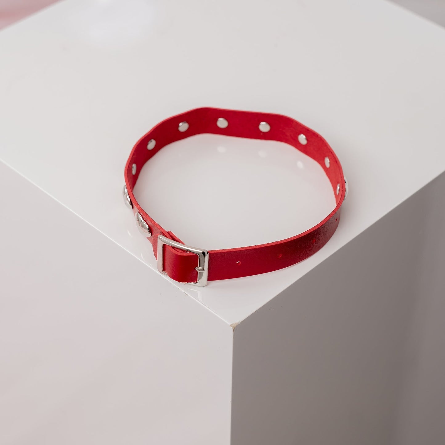 Red Heart-Shaped Choker Necklace by Lewd Fashion