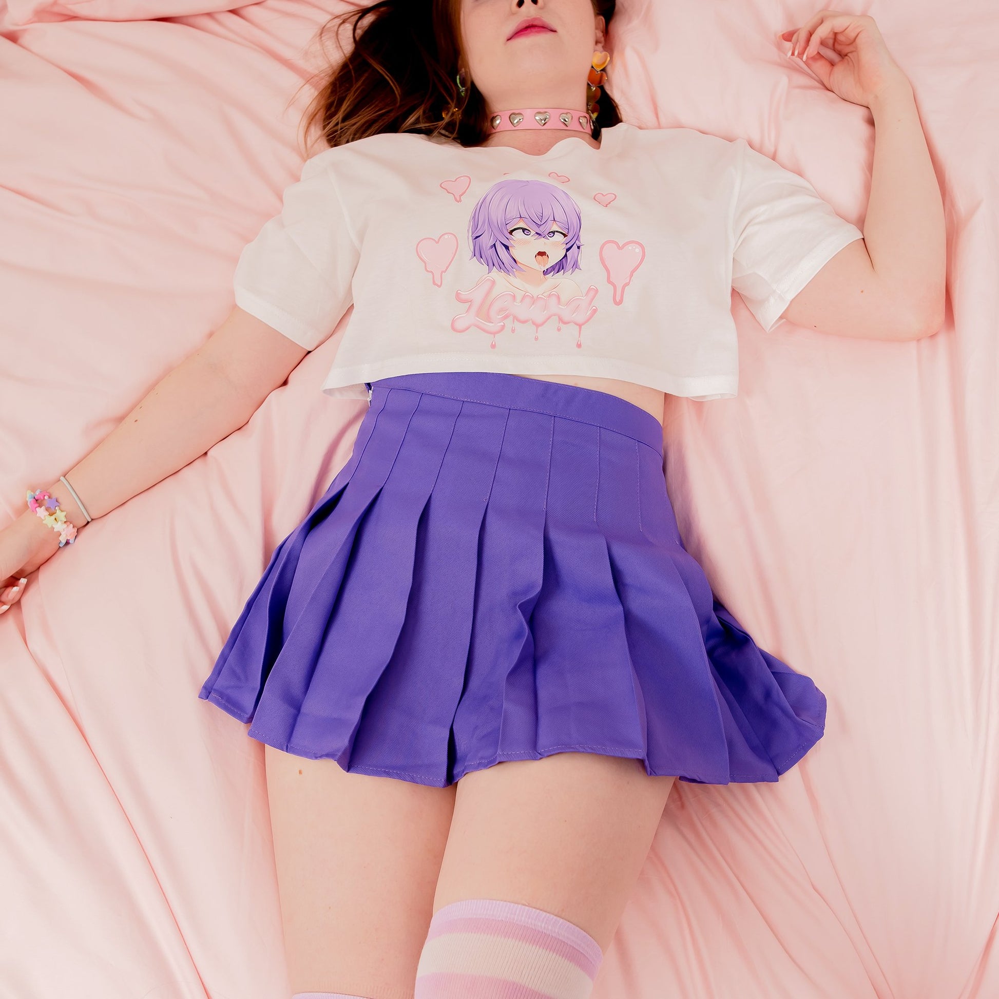 Purple Mini Skirt by Lewd Fashion