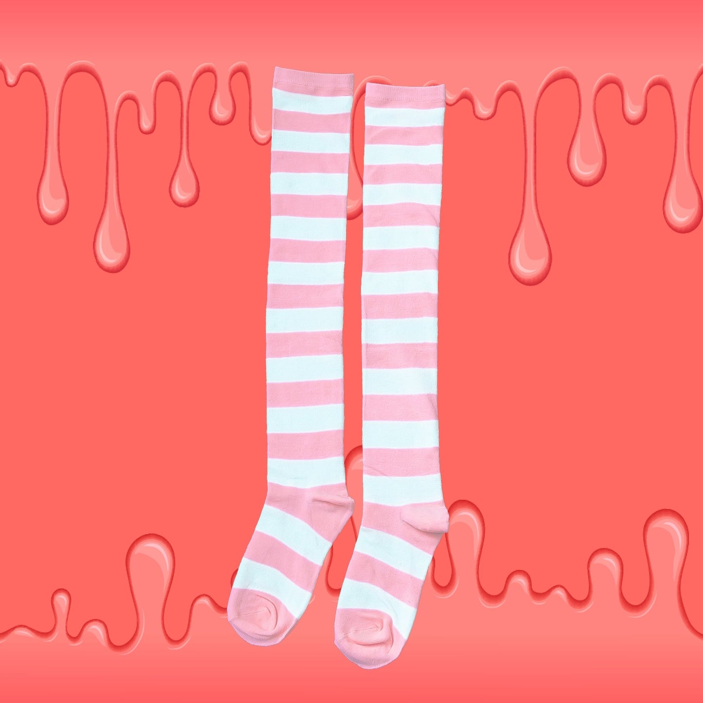 Colorful Striped Thigh-High Socks Bundle by Lewd Fashion