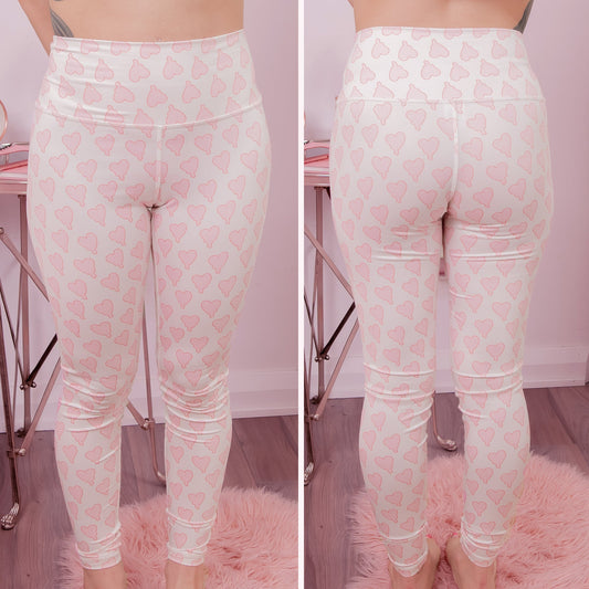 White Kawaii Leggings - Lewd Fashion