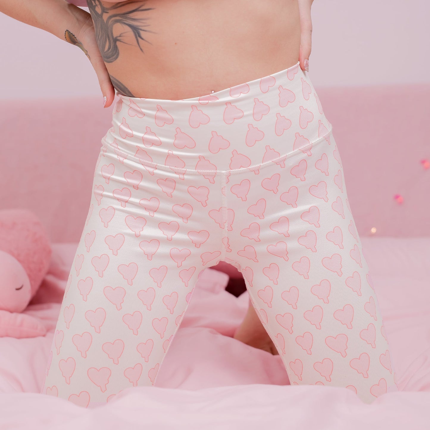 White Kawaii Leggings - Lewd Fashion