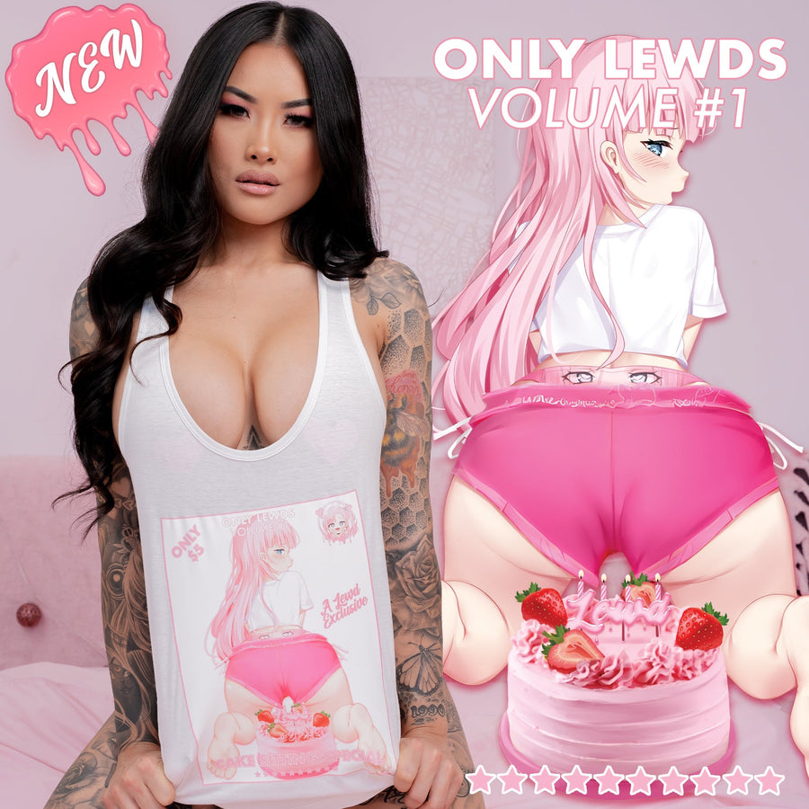 Cake Sitting Special Racerback Tank | Anime Magazine Cover Print | LewdFashion