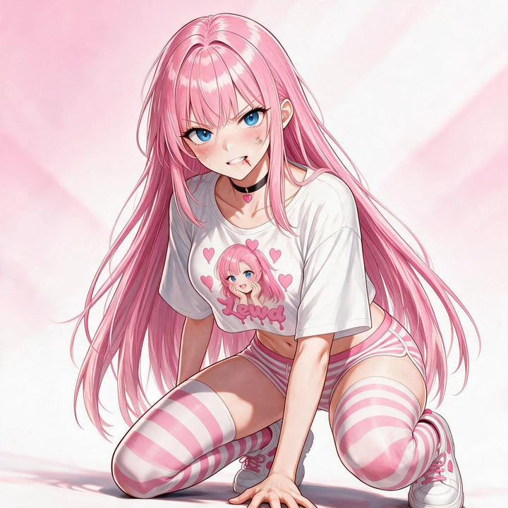 Sakura mid-fight, refusing to stay down — Clout Queens roster guide