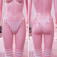 Vertical Shimapan Thong front and back view on mannequin - Lewd Fashion