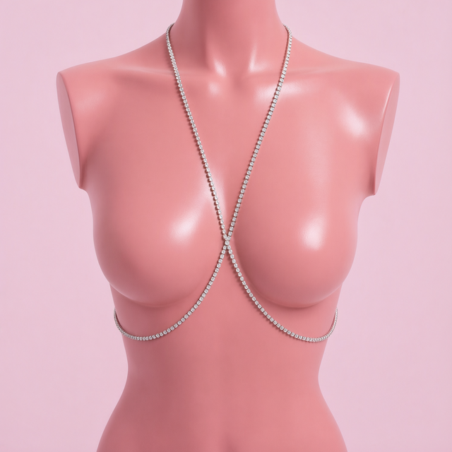 Crossfire Rhinestone Bra Chain