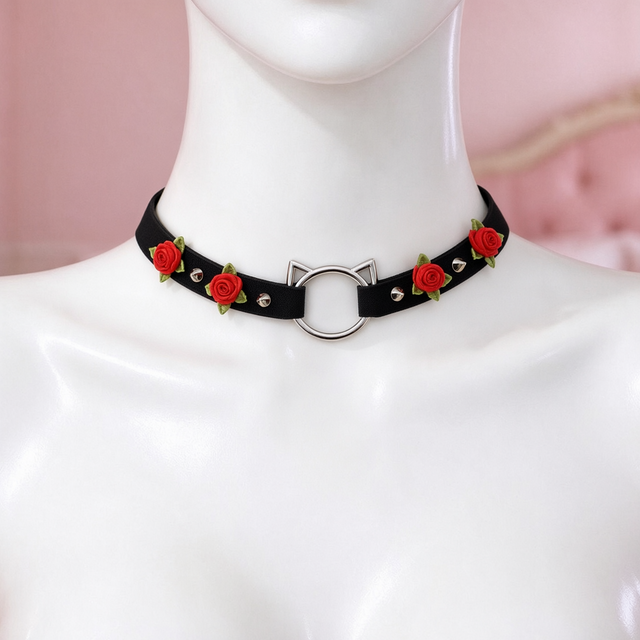 Rose Claw Cat Ear Choker