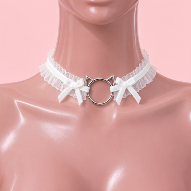 Purr Ribbon Lace Choker