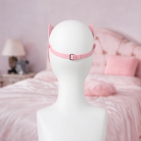 Trickster Fox mask, back view showing the buckle strap