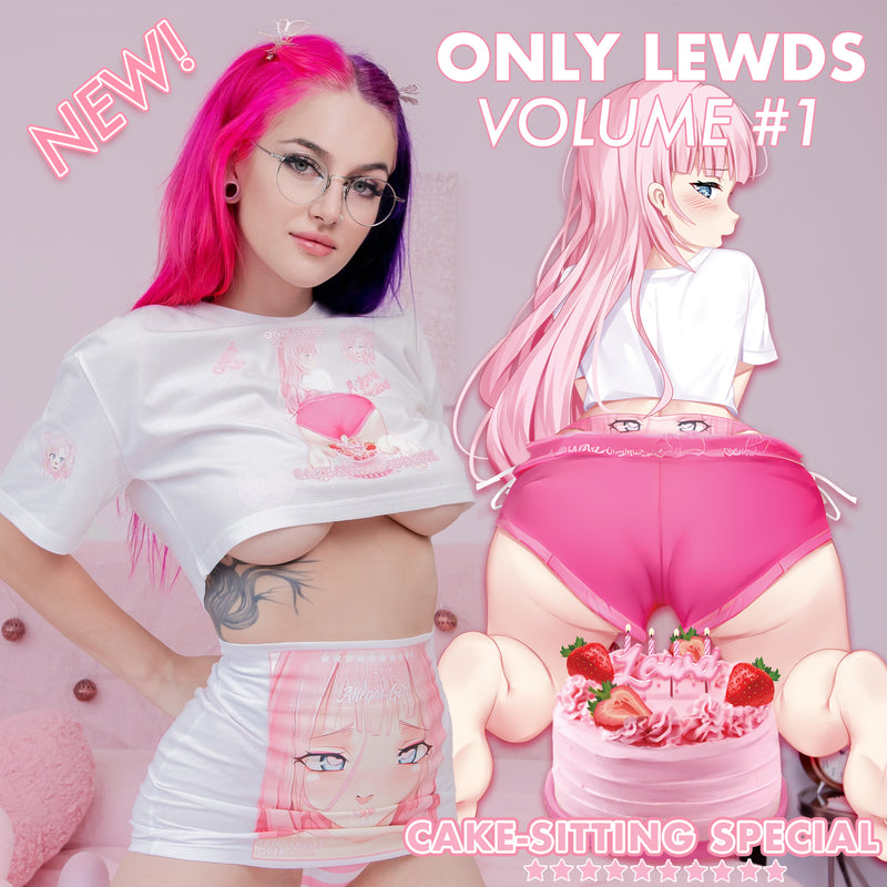 Only Lewds Vol 1 Crop Top Set | Anime Graphic Two Piece Egirl Outfit