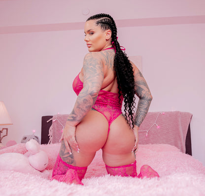 Viral Red Lace Teddy Lingerie - Kawaii Anime Vibes & Insta Fame Magnet 🔥