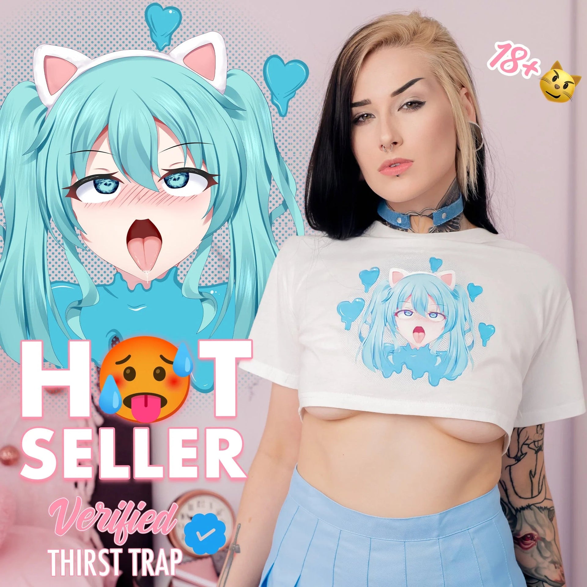 Ahegao Crop Top | Sexy Lewd Cosplay | Anime Crop Tops for Women – Lewd  Fashion