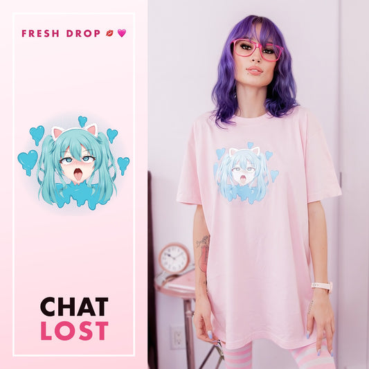 Ahegao Pink Shirt, master thumbnail — CHAT LOST