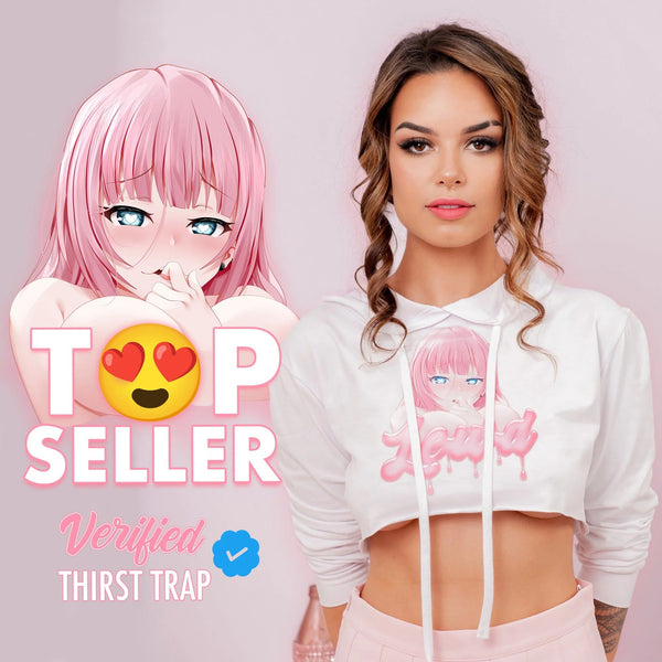 Anime Cropped Hoodie Sweatshirt - Lewd Fashion