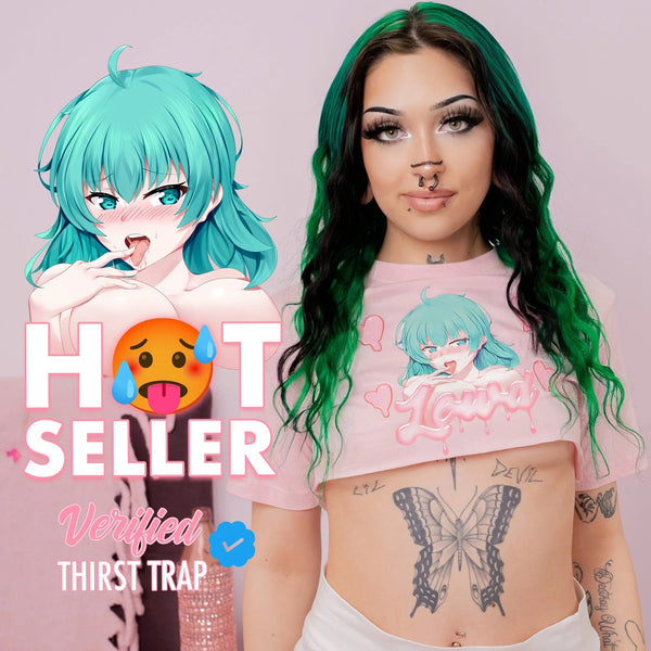Anime Girl Pink Crop Top - Lewd Fashion