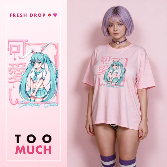 Certified Cutie Pink Oversized Shirt, master thumbnail — TOO MUCH