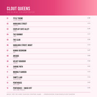 Clout Queens Original Soundtrack back cover — full 14-track listing