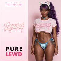 Drippy Bubble Pink Crop Top, master thumbnail — PURE LEWD
