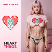 Fan Service Neko Pink Crop Top