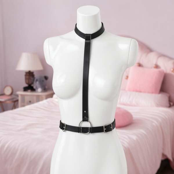 Lead Line chest harness, front view on a mannequin
