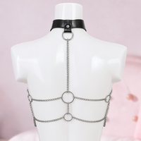 Chain Bra chain harness, close-up of the back