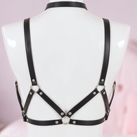 Diamond Grid chest harness, close-up of the back