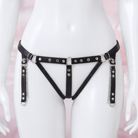 Open Secret bondage harness set, close-up of the bottom, front
