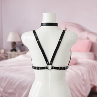 Cross Collar collar x bra harness, back view
