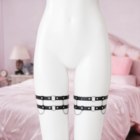 Heart Lock leg harness, back view on a mannequin