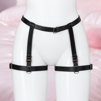 Garter Girl full body harness, close-up of the bottom, front