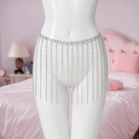 Showgirl chain harness, front view on a mannequin