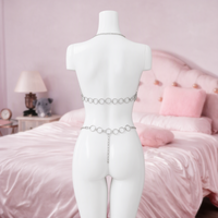 Pure Metal chain harness, back view on a mannequin