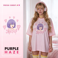 Lewd Otaku Pink Oversized Shirt, Purple Haze master thumbnail