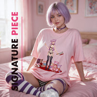 Yandere Playdate Pink Oversized Shirt — Signature Piece
