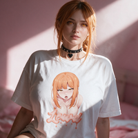Dommy Mommy Lewd White Oversized Shirt lookbook video - front and back of the dommy mommy lewd print white oversized shirt