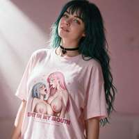 Spit In My Mouth Pink Oversized Shirt — Ecchi Edition — listing video