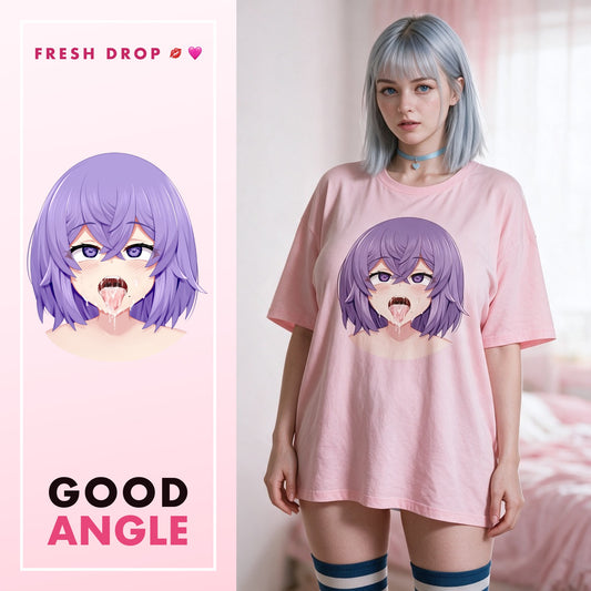 Purple Ahegao Pink Oversized Shirt, Good Angle master thumbnail