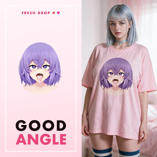Purple Ahegao Pink Oversized Shirt, Good Angle master thumbnail