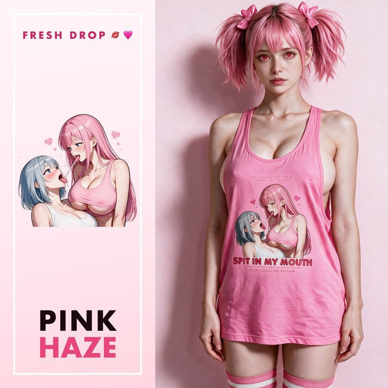 Spit In My Mouth Hot Pink Racerback Tank | Collection Edition