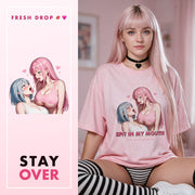 Spit In My Mouth Pink Oversized Shirt