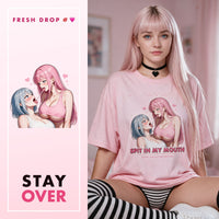 Spit In My Mouth Pink Oversized Shirt, Collection Edition — master thumbnail
